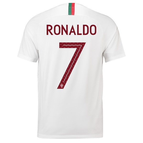 Thailande Maillot Football Portugal Exterieur Ronaldo 2018 Blanc